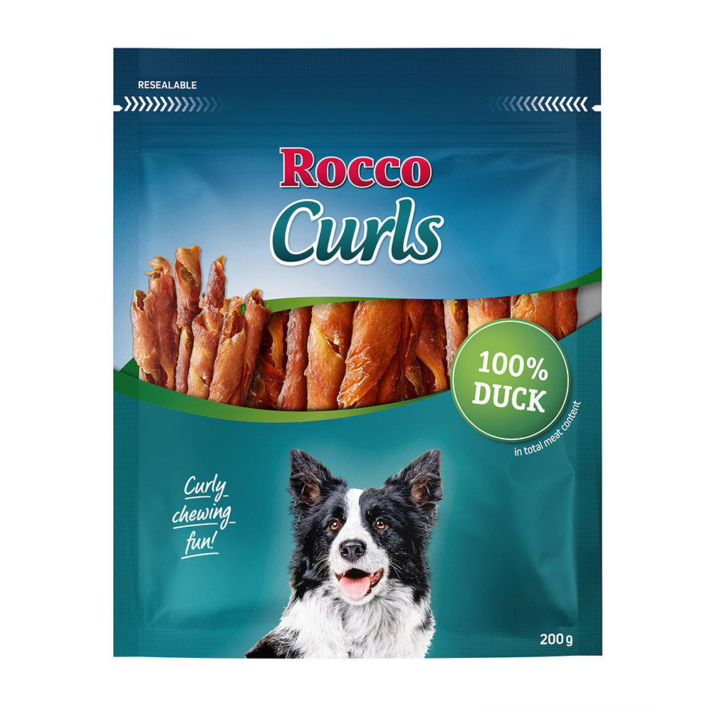 foto del prodotto rocco curls snack per cani 200 g anatra