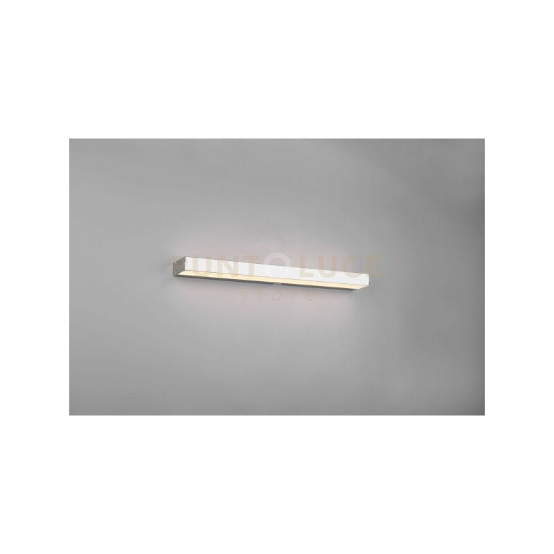 foto del prodotto rocco h2o applique led 8w 800lm, 3000k bi emissione cromo ip44 l. 60cm