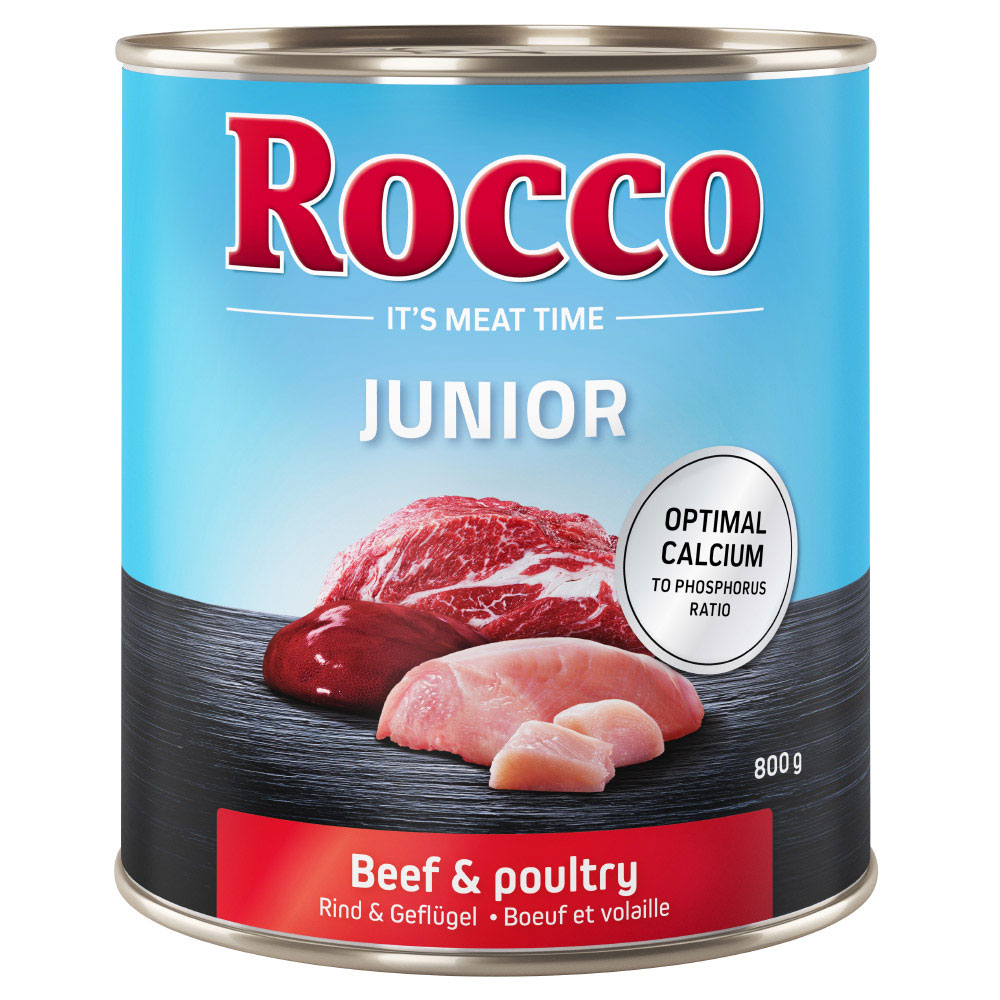 foto del prodotto rocco junior 6 x 800 g umido cane pollame con manzo