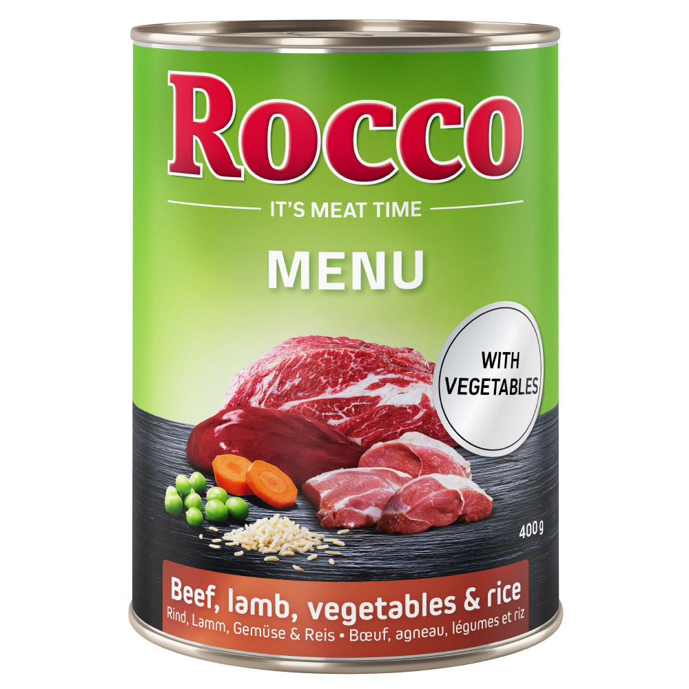 foto del prodotto rocco men 6 x 400 g manzo con agnello, verdure riso