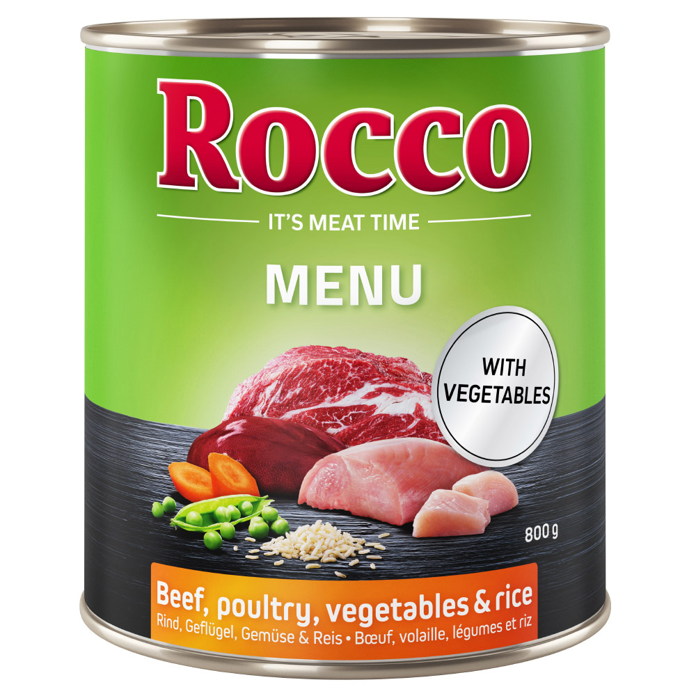 foto del prodotto rocco men 6 x 800 g manzo con pollo, verdure riso