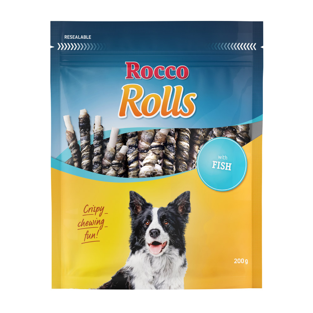 foto del prodotto rocco rolls rotolini da masticare 200 g con pesce
