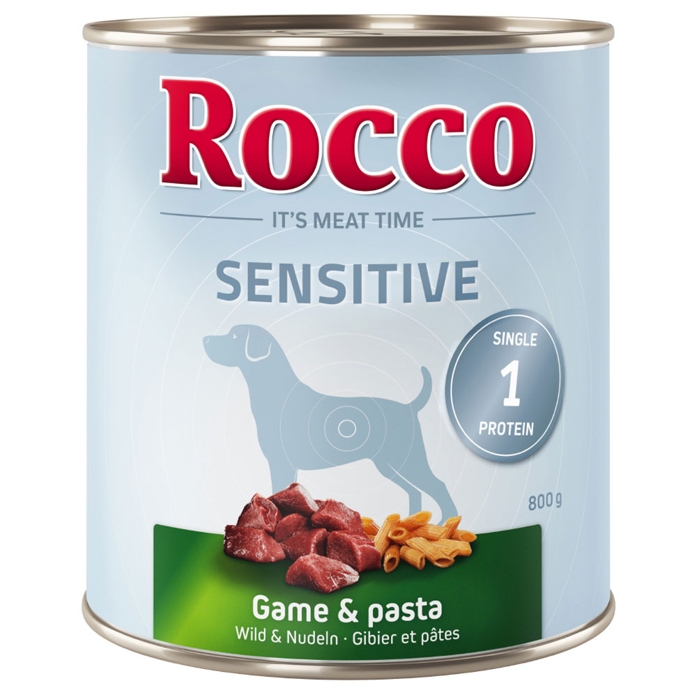 foto del prodotto rocco sensitive 6 x 800 g alimento umido per cani selvaggina pasta
