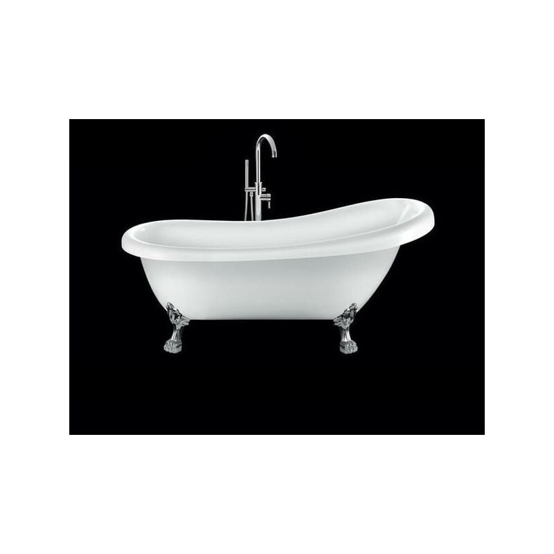 foto del prodotto rogier&amp;mothes - vasca da bagno freestanding con piedini richmond bianca 155 cm piedini di leone cromati
