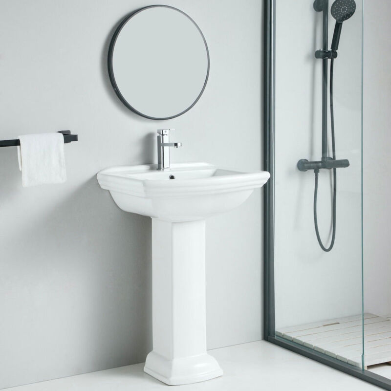 foto del prodotto rogier mothes lavabo retr su colonna madry 60 cm in ceramica