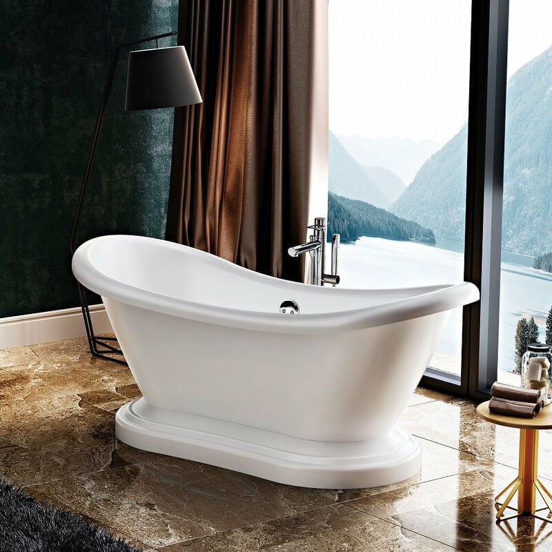 foto del prodotto rogier mothes vasca da bagno freestanding con base darlington bianca 175 cm
