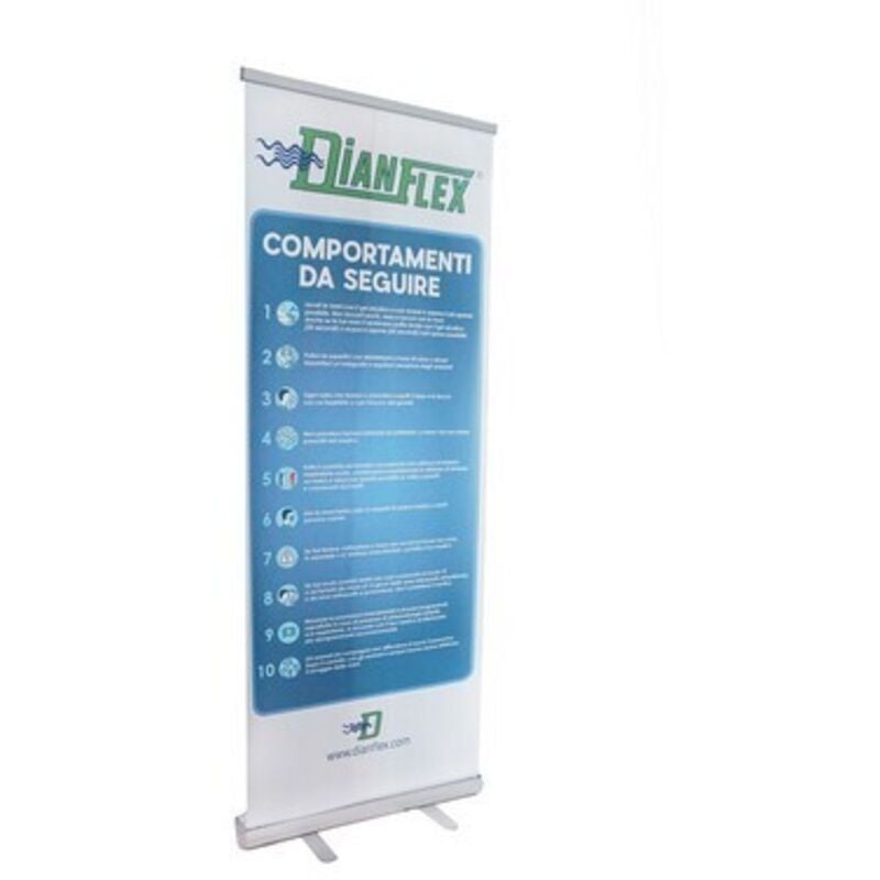 foto del prodotto roll up info covid 19 cm 90x180