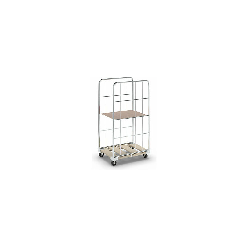 foto del prodotto rollcontainer con pareti in griglia pianale di - kaiserkraft