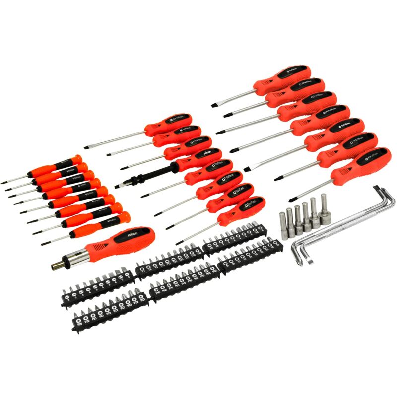foto del prodotto rolson 28895 set di cacciaviti, in nylon a, 100 pezzi