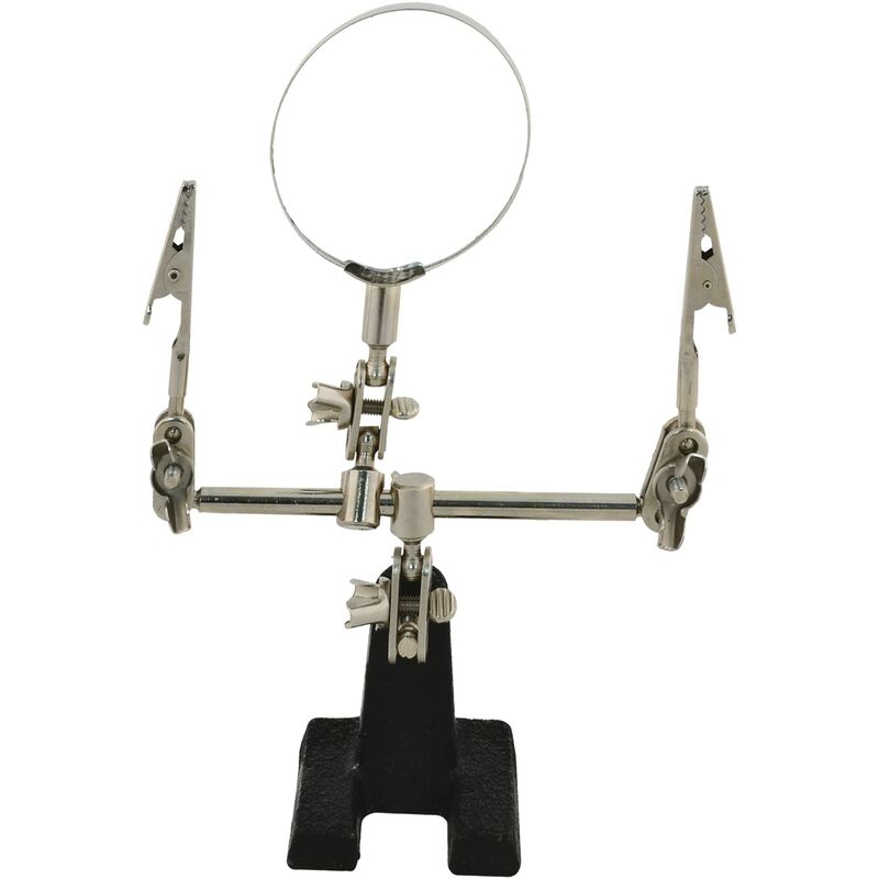 foto del prodotto rolson tools 60335 supporto terza mano con lente d ingrandimento, 60 mm