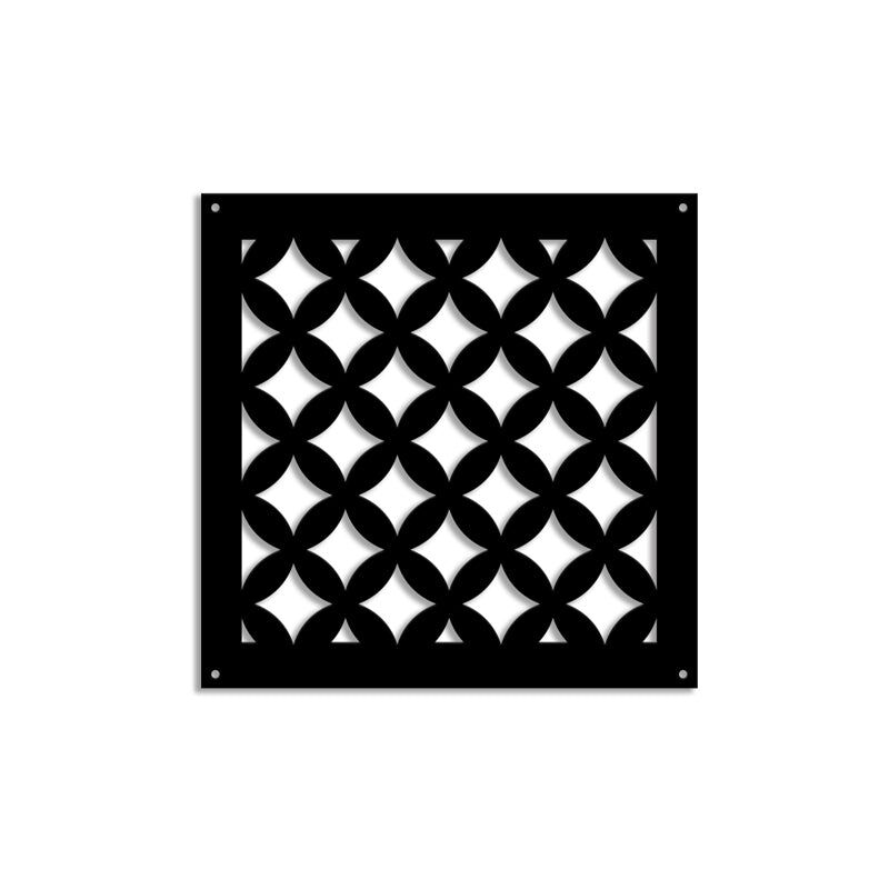 foto del prodotto rombi - pannello in pvc traforato - parasole - misura: 73x73 cm - colore: nero