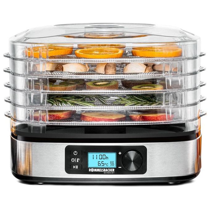 foto del prodotto rommelsbacher da 350 essicatore stainless steel nero argento