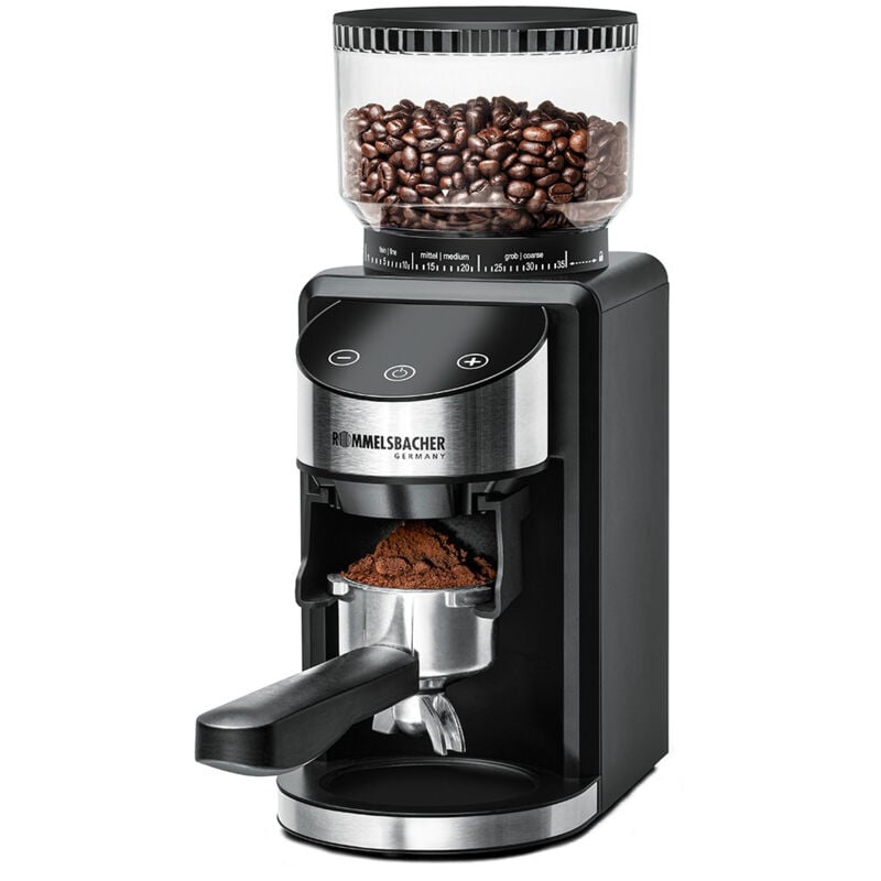 foto del prodotto rommelsbacher ekm 400 macinacaff 200 w nero, acciaio inox