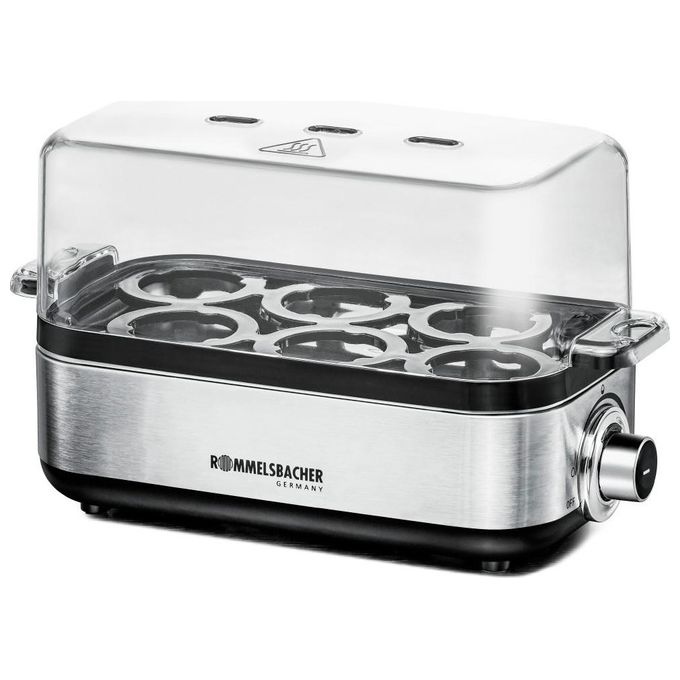 foto del prodotto rommelsbacher er 600 cuociuova acciaio inox nero