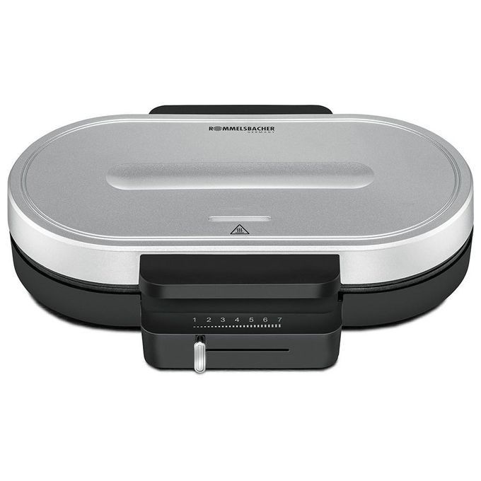 foto del prodotto rommelsbacher waffel automat wa 1250 2 cialde a forma di cuore antiaderente 1250 watt nero argento