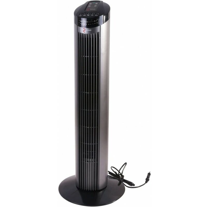 foto del prodotto romo ventilatore a torre da 50w con telecomando, colore nero