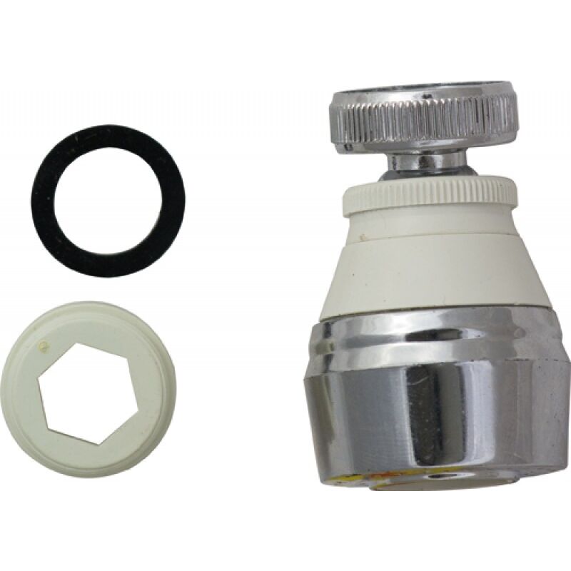 foto del prodotto rompigetto con ghiera e snodo cromato bianco maurer