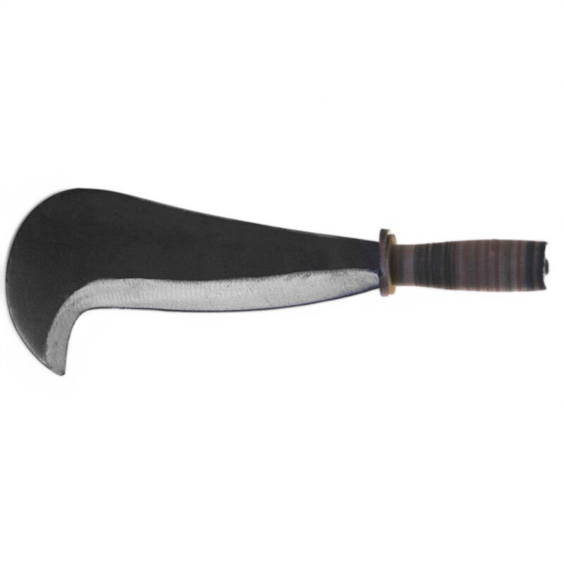 immagine 0 del prodotto roncola tipo con lama in acciaio forgiato 29 cm e manico in cuoio