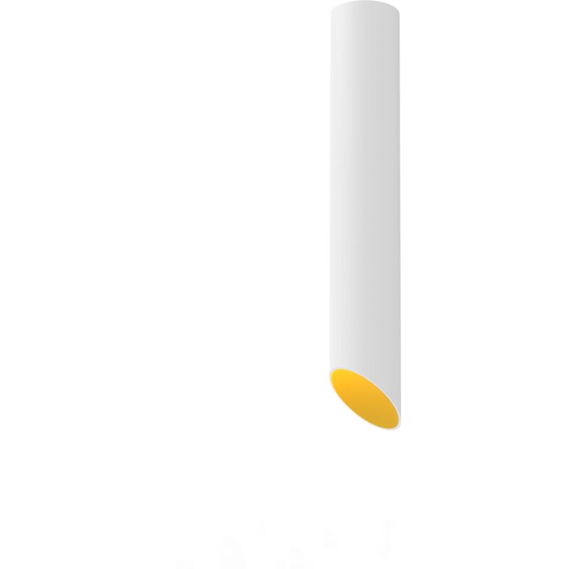 foto del prodotto rond coup sospensione, 1x gu10, max 33w, metallo, bianco opaco giallo, d.6cm x h30cm lumicom
