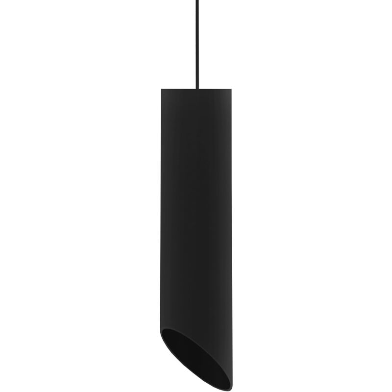 foto del prodotto rond coup sospensione, 1x gu10, max 33w, metallo, nero opaco, d.6cm x h30cm lumicom