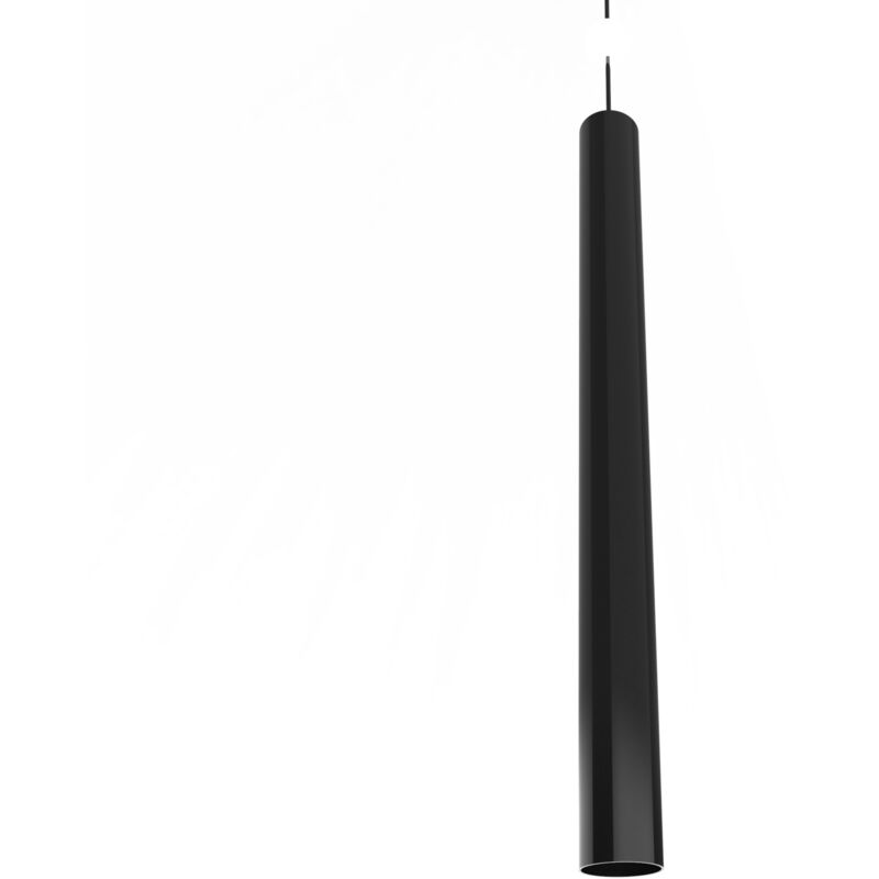 immagine 0 del prodotto rond sospensione, 1x e27, max 42w, metallo, nero lucido, h. 60cm lumicom