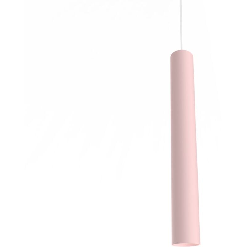 foto del prodotto rond sospensione, 1x gu10, max 33w, metallo, rosa lotus, h.40cm lumicom