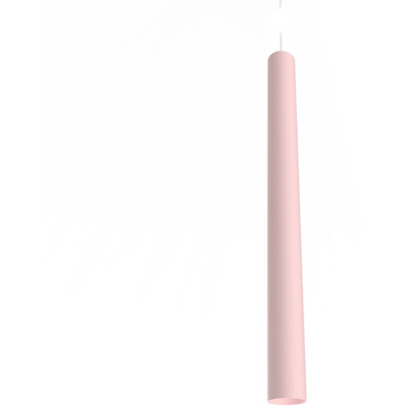 foto del prodotto rond sospensione, 1x gu10, max 33w, metallo, rosa lotus, h.60cm lumicom