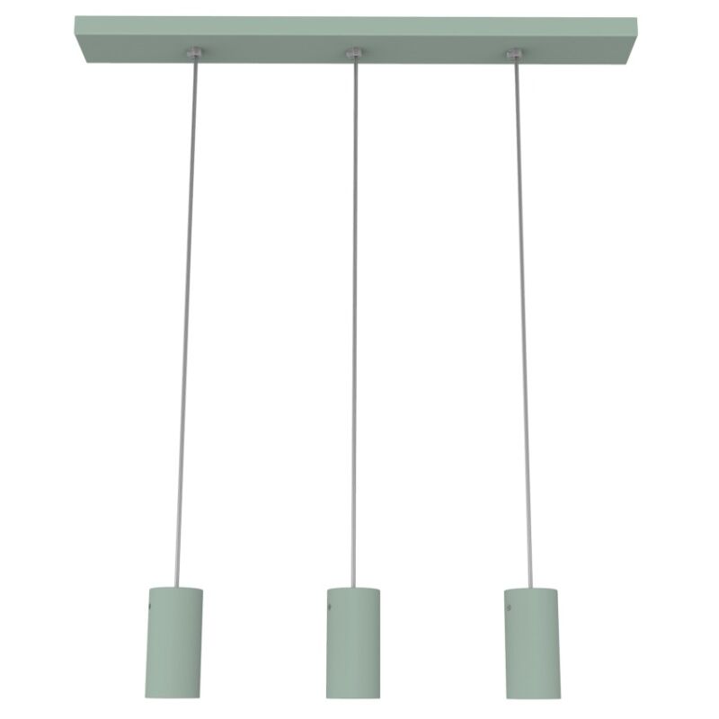 foto del prodotto rond sospensione, 3x gu10, max 33w, metallo, verde iceberg, l70cm x h10cm lumicom