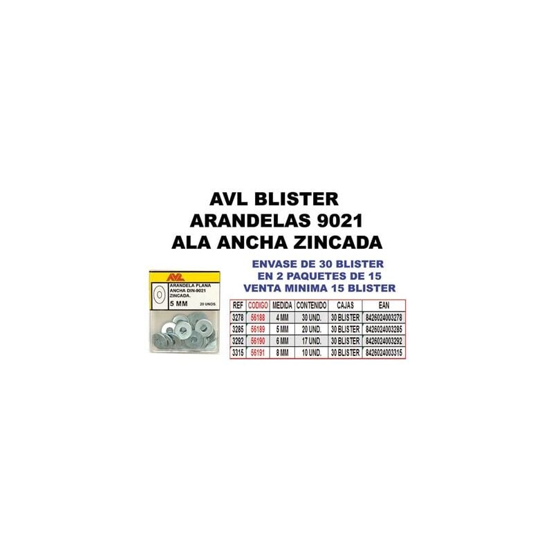 foto del prodotto rondella blister avl 9021 larga 4 mm zincata 3278
