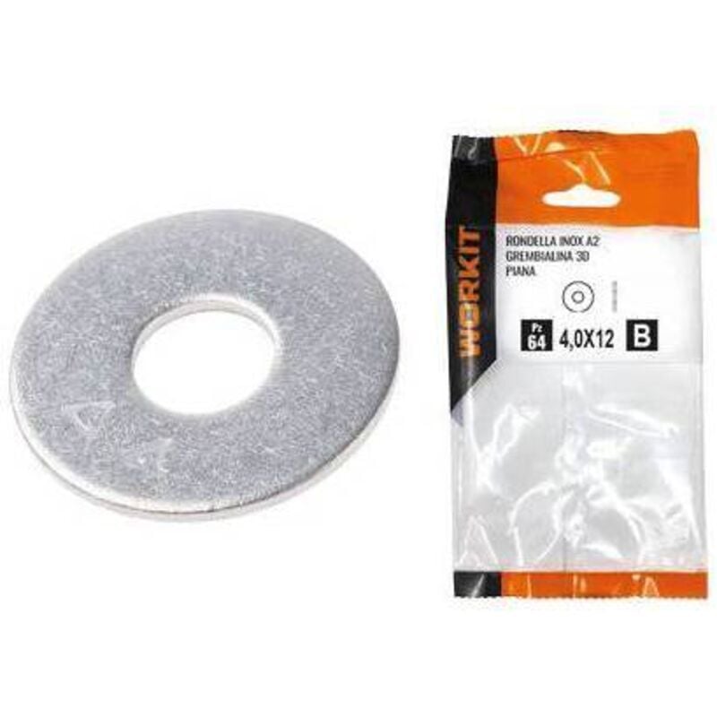 foto del prodotto rondella piana grembialina 3d inox a2 self workit