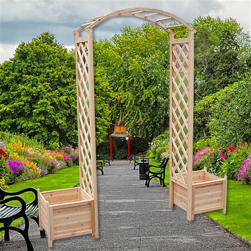 foto del prodotto rosa arco pergola arco traliccio in legno