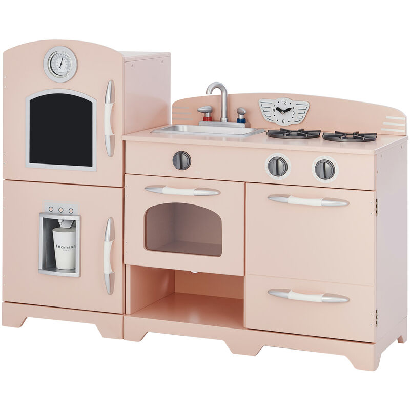 foto del prodotto rosa cucina per bambini legno gioco giocattolo imitazione teamson kids td 11413p