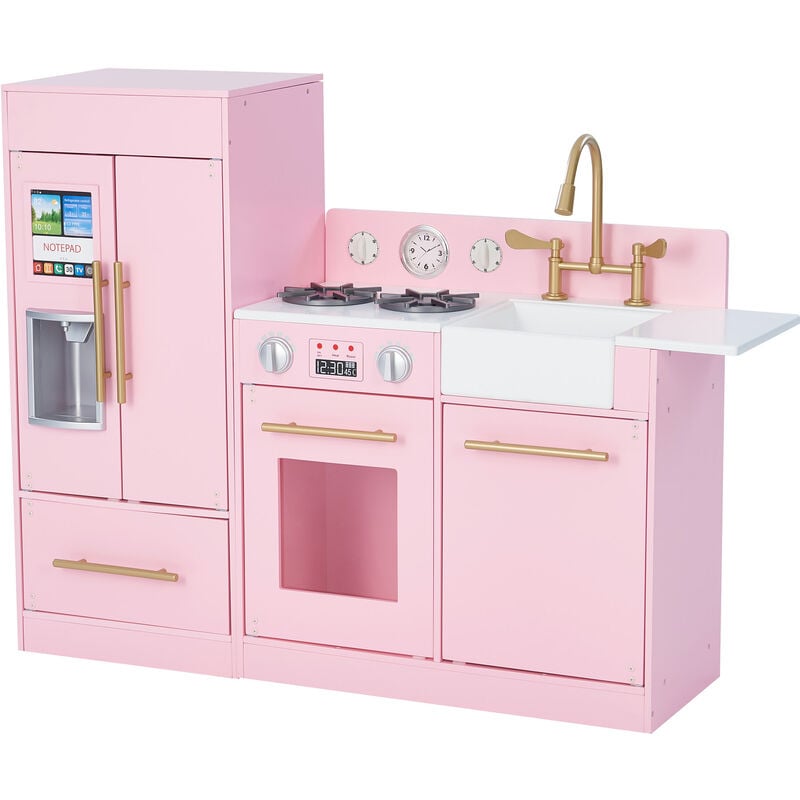 foto del prodotto rosa cucina per bambini legno gioco giocattolo imitazione teamson kids td 12302p