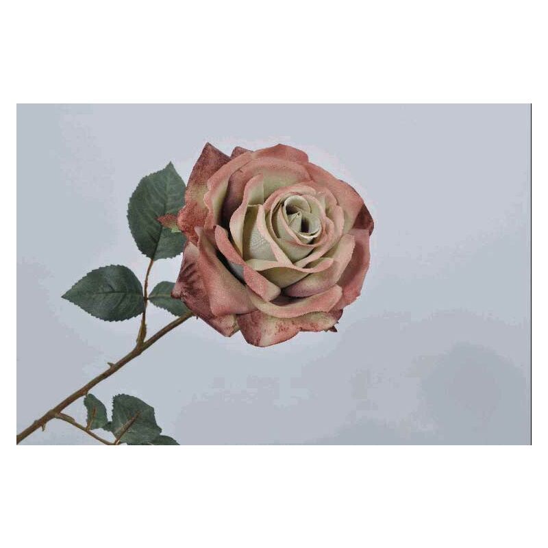 foto del prodotto rosa decorativa con gambo 66cm rosa decorazione addobbi natale