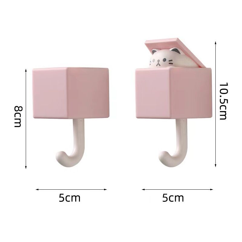 foto del prodotto rosa simpatico gancio senza cuciture gancio per la porta del dormitorio gancio per la chiave ombrello asciugamano cappello gancio per la decorazione