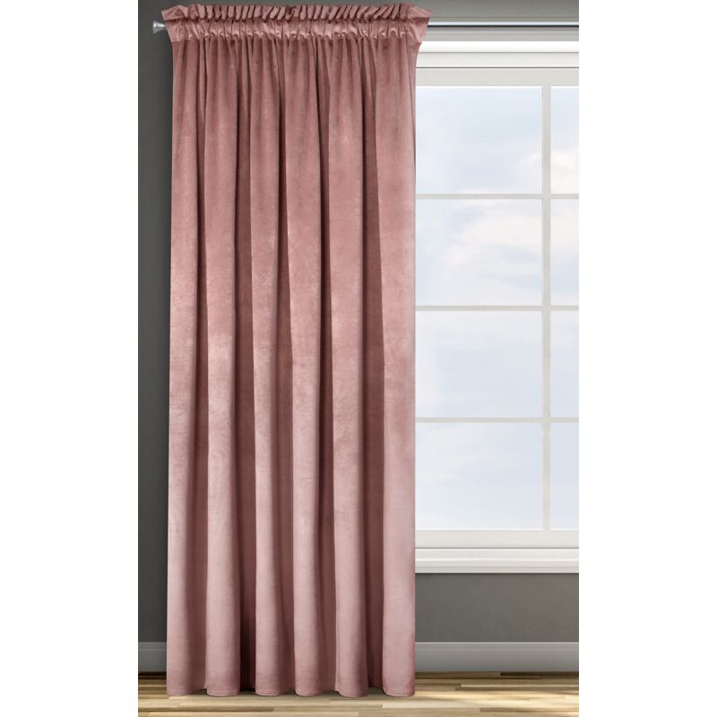 foto del prodotto rosa tenda in velluto con fettuccia arricciatenda 1 unit , soffice, pannello, drappo classico, glamour, elegante, soggiorno, camera da letto, 290