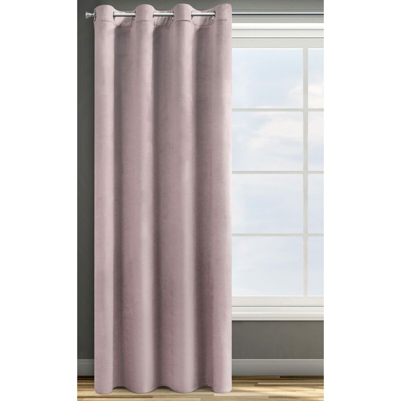 foto del prodotto rosa tenda in velluto con occhielli 1 unit , soffice, pannello, drappo classico, glamour, elegante, soggiorno, camera da letto, 290 g m2, 140x250