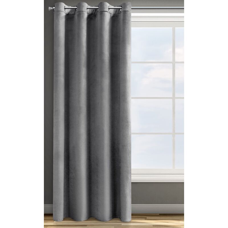 foto del prodotto rosa tenda in velluto con occhielli 1 unit , soffice, pannello, drappo classico, glamour, elegante, soggiorno, camera da letto, 290 g m2, 140x250