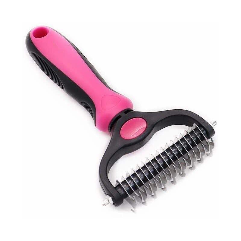 foto del prodotto rose dog brush spazzola per gatti, pettine professionale per rimuovere i nodi dai peli dei cani e spazzola per cani a pelo lungo, rastrello per la