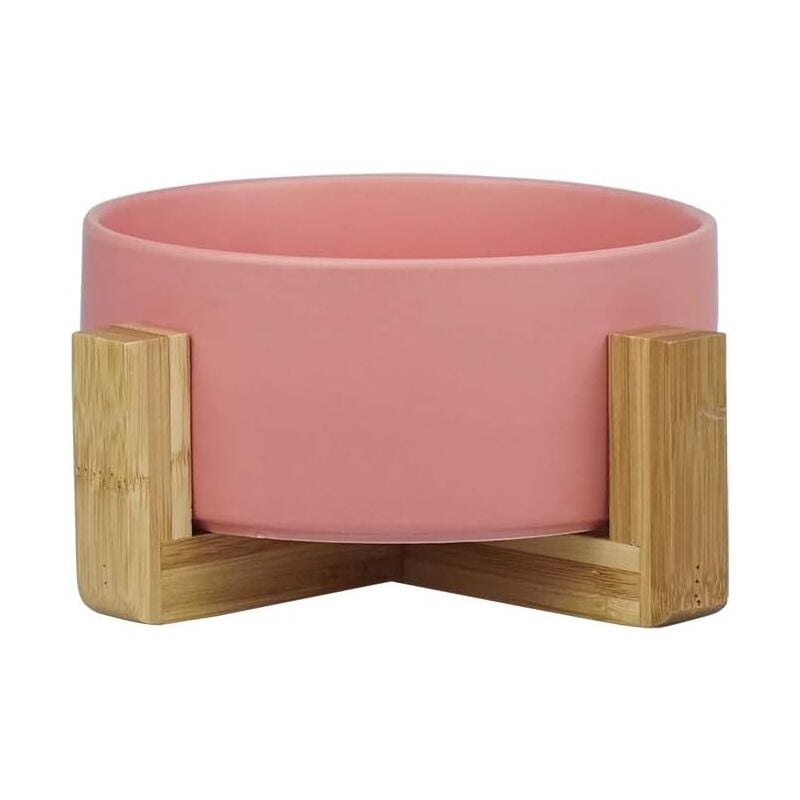 foto del prodotto rose pet ciotole per cani e gatti ciotole in ceramica per cani e gatti con supporto in bamb lavabili in lavastoviglie e facili da pulire