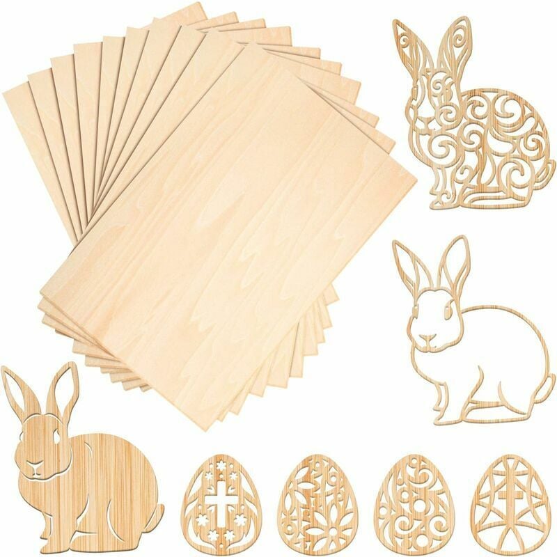 foto del prodotto rosemary confezione da 10 fogli di legno di balsa, sottili fogli di legno di balsa, pannelli di compensato grezzo per progetti fai da te di modelli