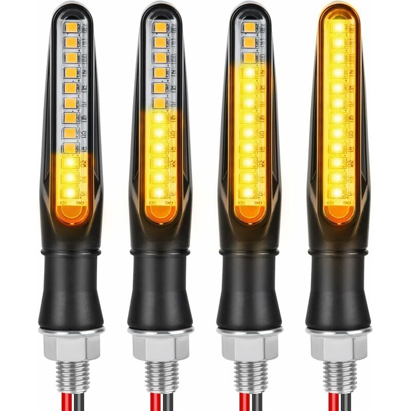 foto del prodotto rosemary indicatori di direzione a led per moto, 4 indicatori di direzione universali impermeabili per moto, indicatori di direzione a 12 v, luci