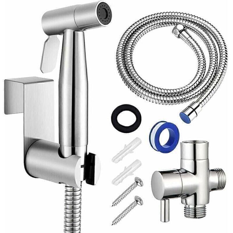 foto del prodotto rosemary kit completo per doccetta per wc con spruzzatore bidet portatile, doccetta per wc per pannolini in stoffa da bagno, soffione doccia per wc
