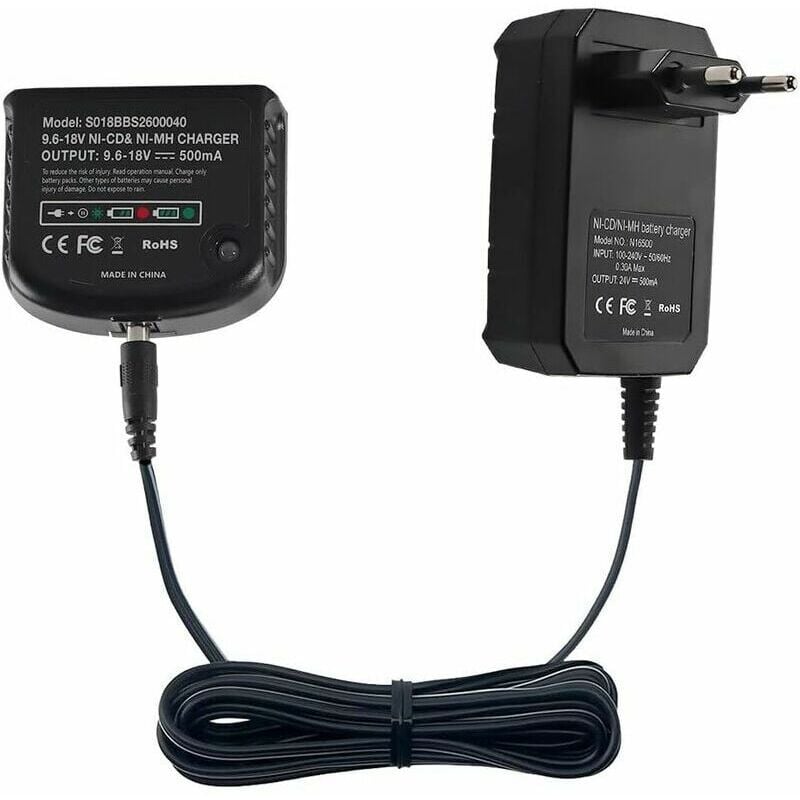 foto del prodotto rosemary lablanc caricabatterie sostitutivo compatibile con black decker 9,6 v 12 v 14,4 v 18 v nicd nimh batteria hpb18 ope hpb18 hpb14 hpb12