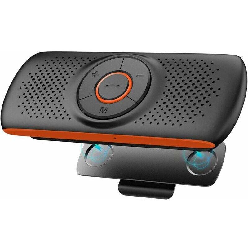 foto del prodotto rosemary lablanc kit vivavoce bluetooth portatile per auto con istruzioni gps, musica, cancellazione del rumore, installazione su aletta