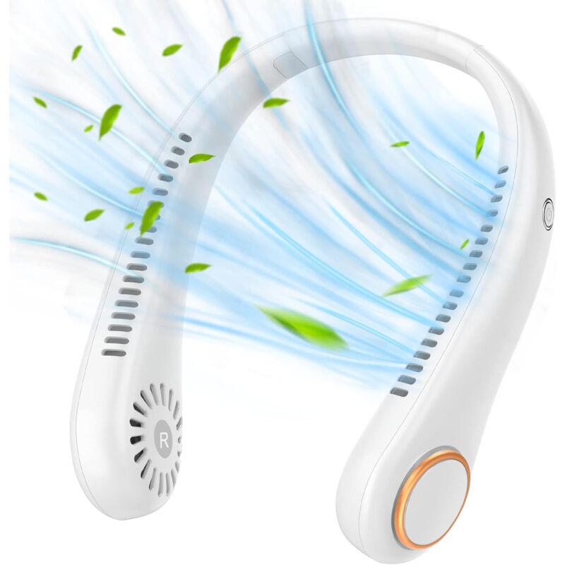 foto del prodotto rosemary lablanc mini ventilatore portatile da collo, silenzioso, a mani libere, senza foglie, regolabile a 360 , 3 velocit per attivit indoor