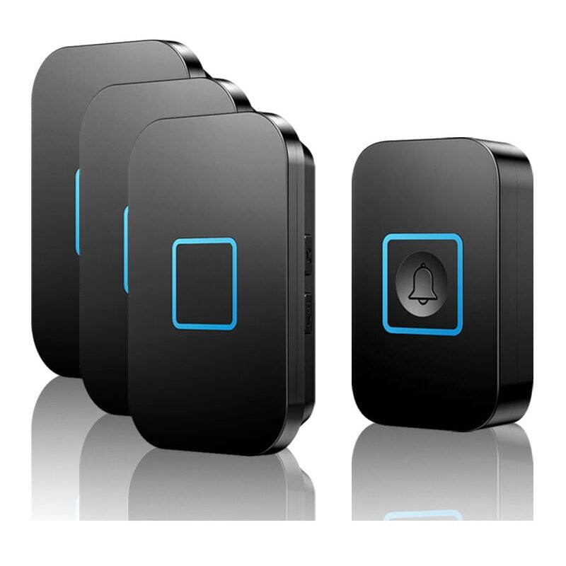 foto del prodotto rosemary lablanc set campanello wireless, portata 400 m, campanello per porta d ingresso per esterni impermeabile ip55 con 3 ricevitori a