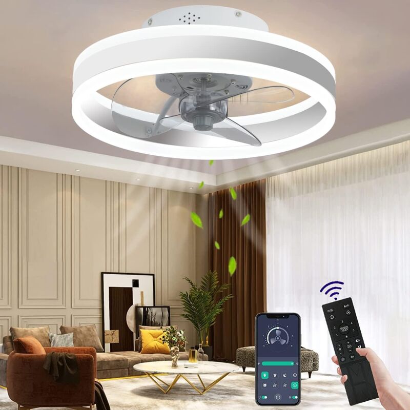 immagine 0 del prodotto rosemary lablanc ventilatore da soffitto con illuminazione, silenzioso, moderno, led con telecomando, timer, ventilatore, plafoniera, sala da