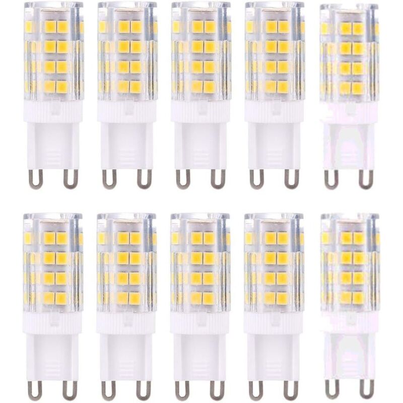 foto del prodotto rosemary lampadine a led g9, luce bianca calda 3000k, 5 w, equivalenti a lampadine alogene da 40 w, 420 lumen non dimmerabile, confezione da 10
