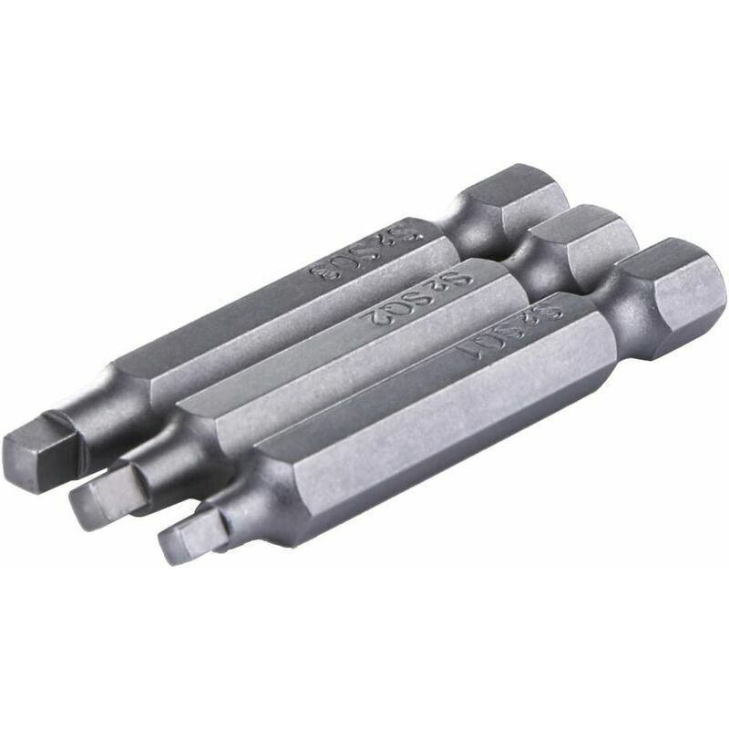 foto del prodotto rosemary set di punte per cacciavite magnetico ueb da 3 pezzi per viti a testa quadrata 50 mm, sunny